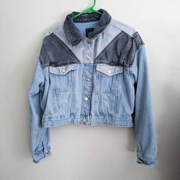 Wild Fable Women's Patchwork Denim Jacket - Picture 4 of 5